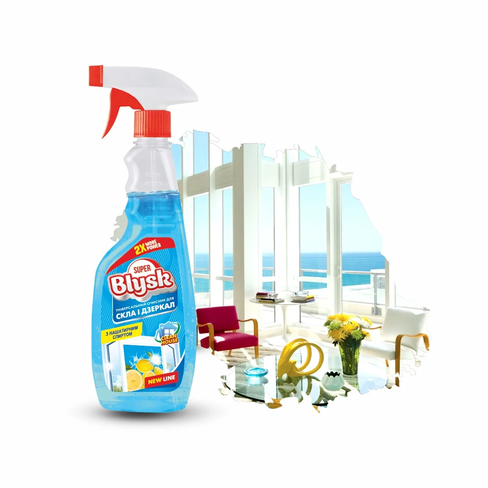 Очисник скла Super Blysk Лимон (з нашатирним спиртом), 500мл